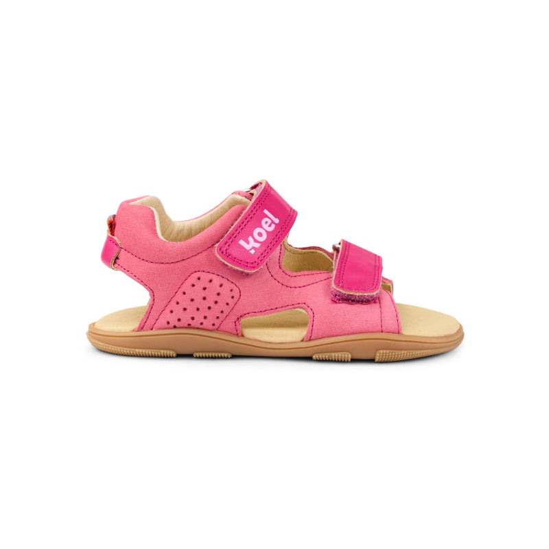 Koel Ova Pink Barfuß-Ledersandale für Kinder