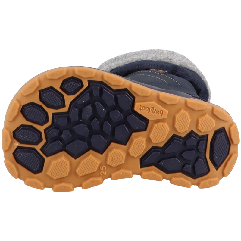 Lurchi Barefoot Joel Navy - wasserdicht, vegan, Canadian Boot-Style, Winterstiefel Kinder, Sohle