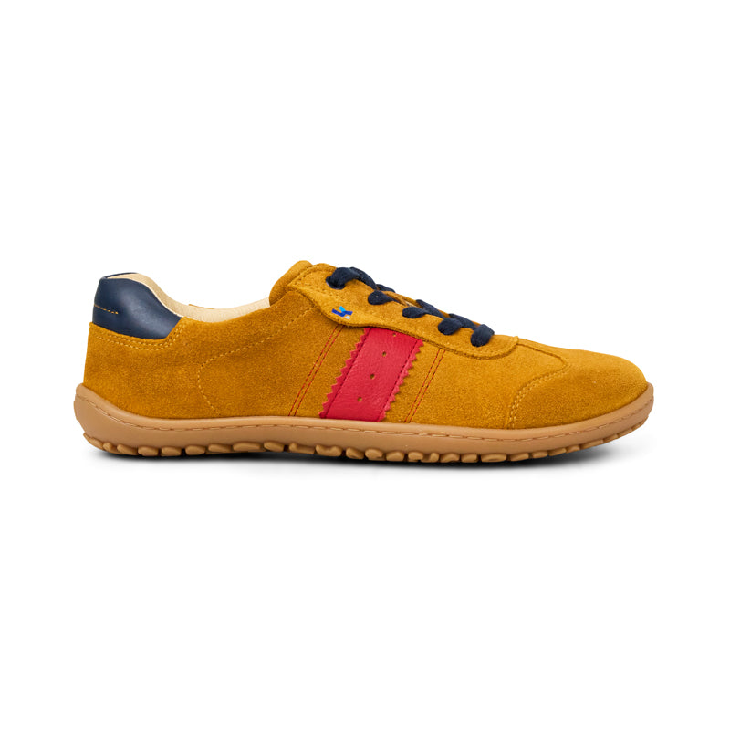 Sportlicher Barfußschuh Koel Ila Suede Ocra aus Leder