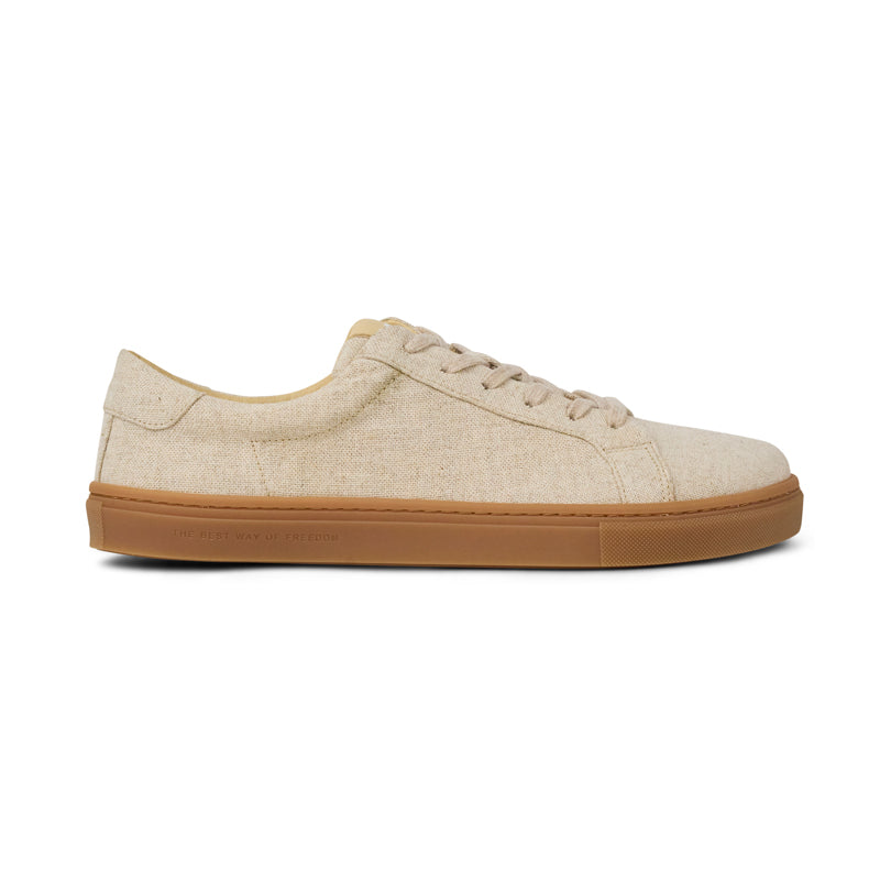 Luftiger Barfußschuh Koel Henry Canvas Beige für warme Tage