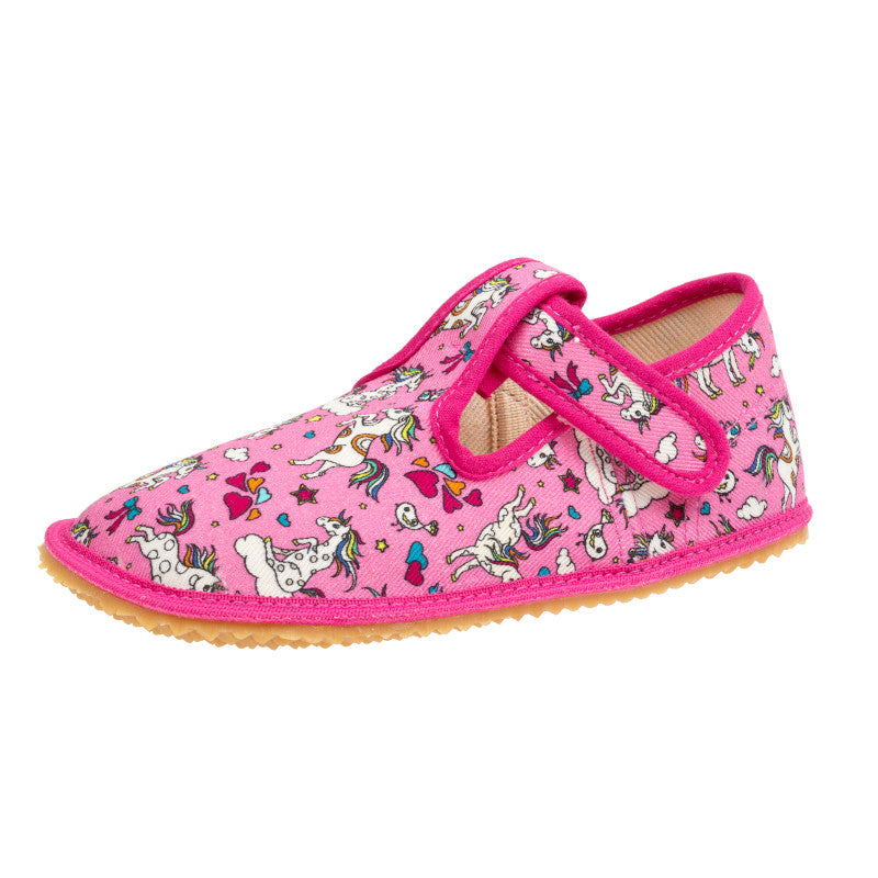 BEDA Hausschuhe Slim Crazy Unicorn – leichter Barfuß-Hausschuh