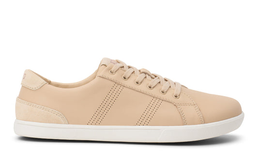 Klassischer Barfuß-Sneaker Xero Dillon Leather Tan mit breiter Zehenbox