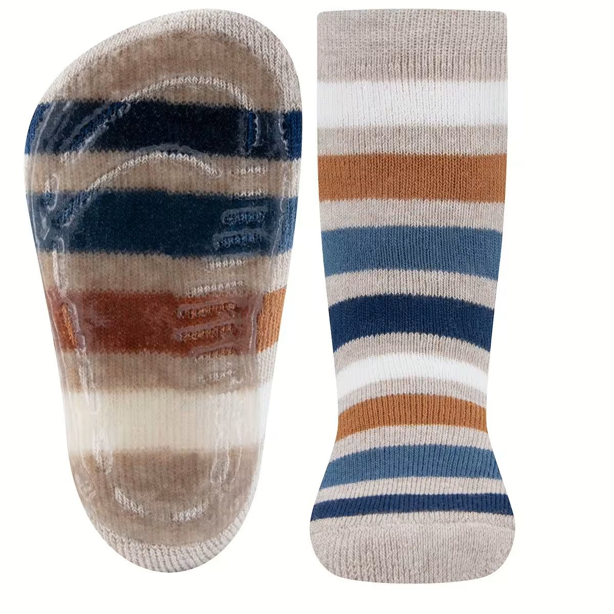Ewers Stoppersocken Ringel Dunkelblau / Beige