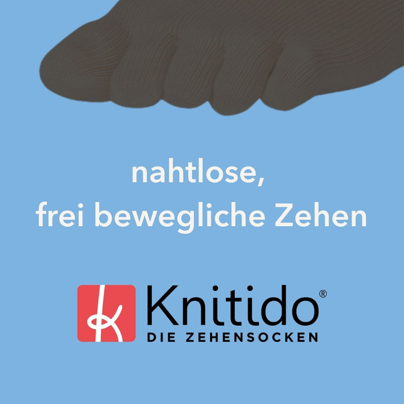 Knitido Zehensocken Sneaker Schwarz