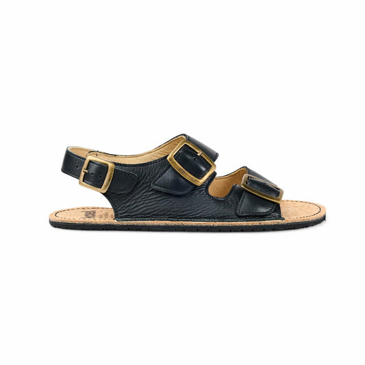 Erwachsene Barfuß-Sandale Koel Ada Black mit Schnallen