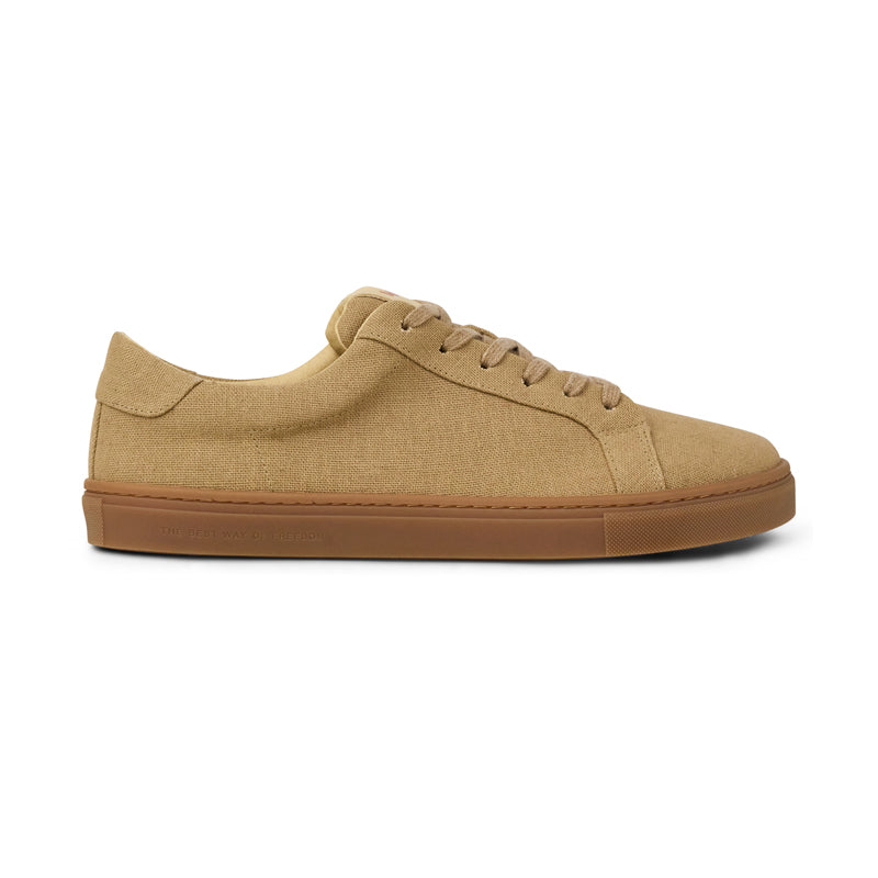 Koel Henry Canvas Taupe Barfuß-Freizeitschuh aus Baumwolle