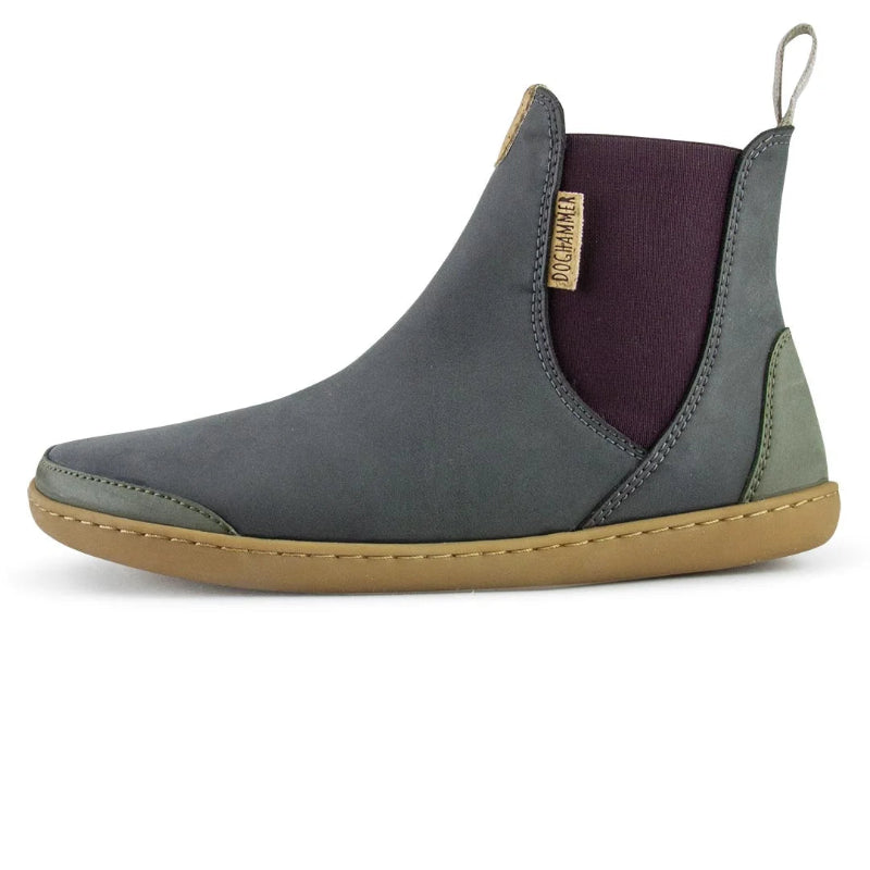 Doghammer Terrar Chelsea Vegan Grey veganer Barfuß-Chelsea-Boot