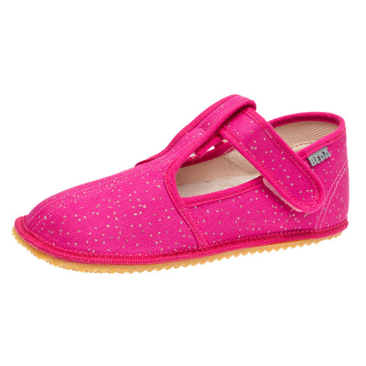 BEDA Hausschuhe Slim Pink Shine – leichter Barfuß-Hausschuh