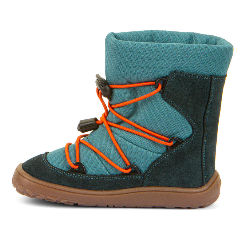 Froddo Barefoot Tex Track Wool Petroleum - Velourleder, Wolle, wasserdicht, Schneestiefel Kinder
