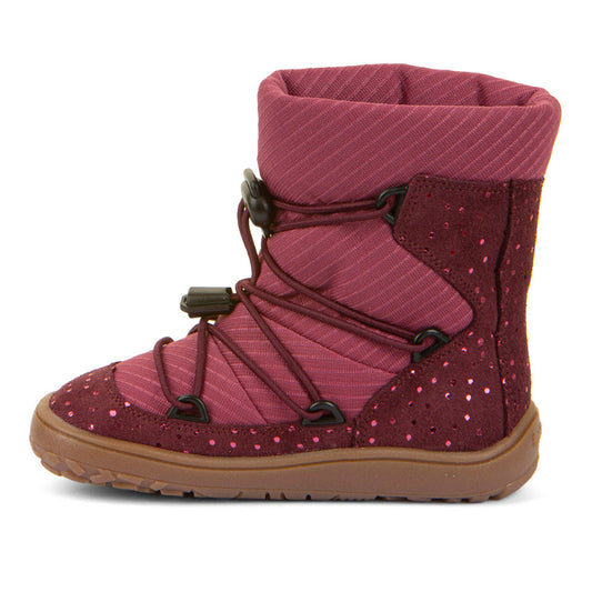 Froddo Barefoot Tex Track Bordeaux Schneestiefel - elastische Schnürung, Detail