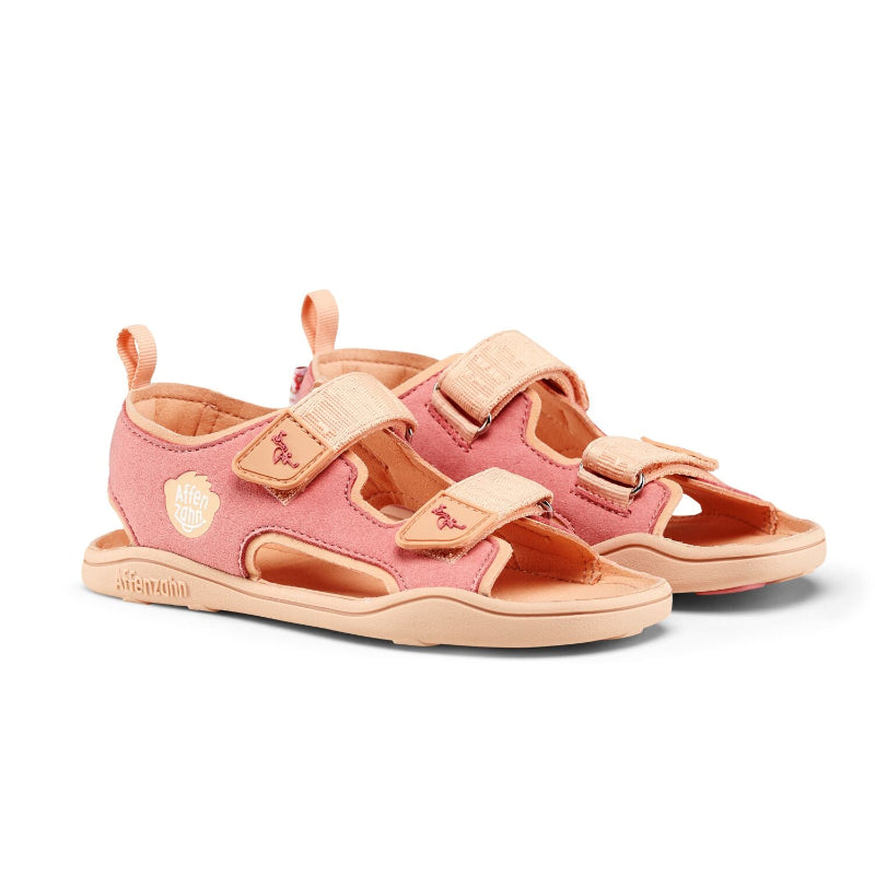 Affenzahn Sandale Vegan Airy Flamingo - vegan, Bio-Baumwolle, Bloom Foam, Barfußsandalen Kinder
