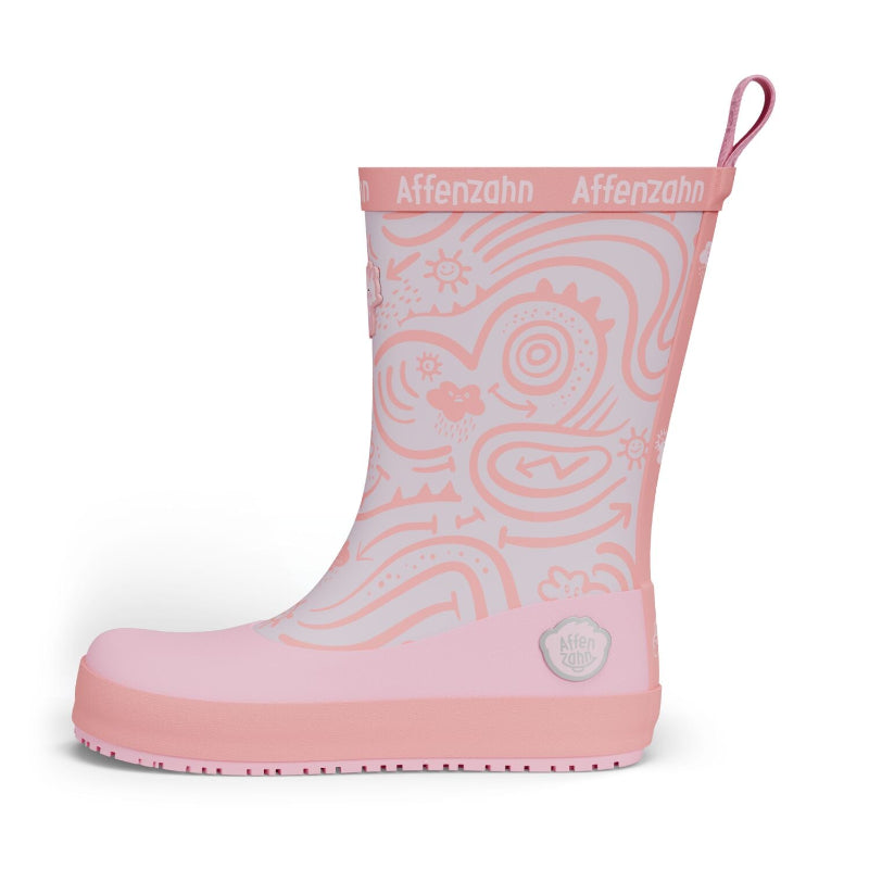 Flexibler Kinder-Barfuß-Gummistiefel Affenzahn Plashy für Regenwetter