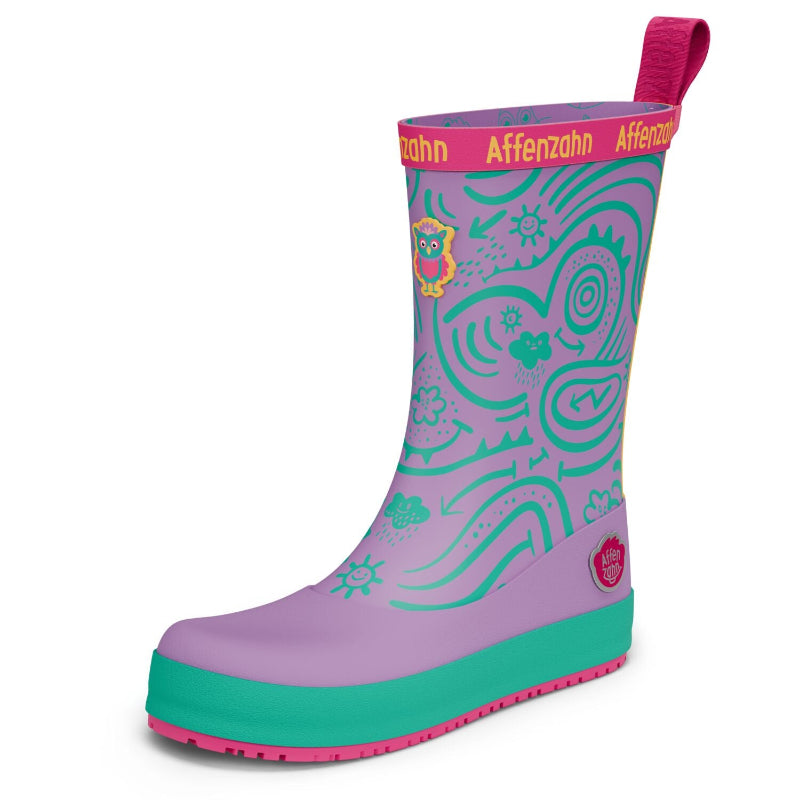 Flexibler Kinder-Barfuß-Gummistiefel Affenzahn Plashy für Regenwetter