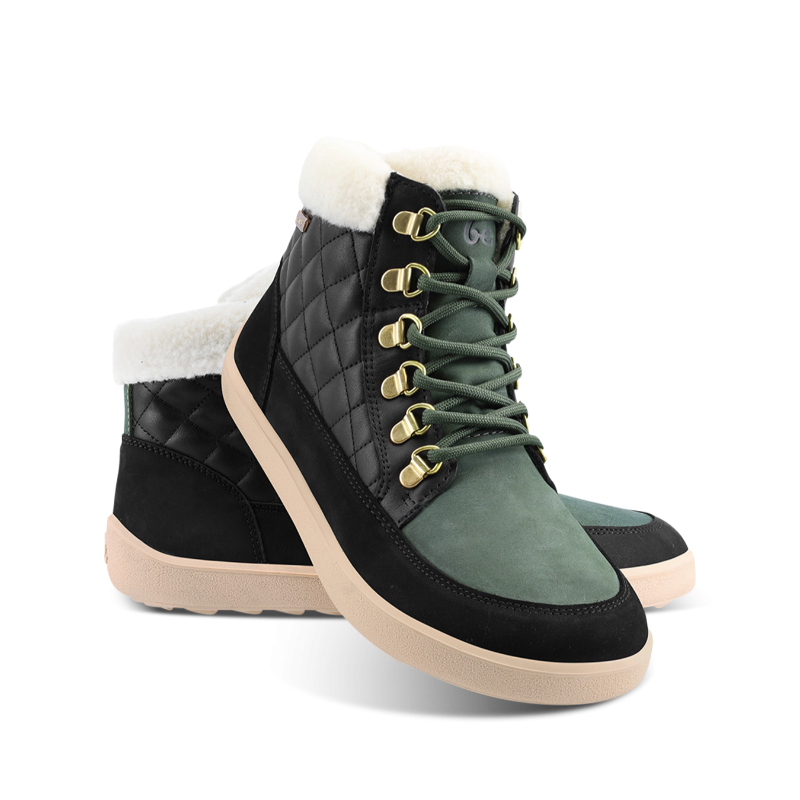 Be Lenka Olivia Black Dark Green Winterstiefel
