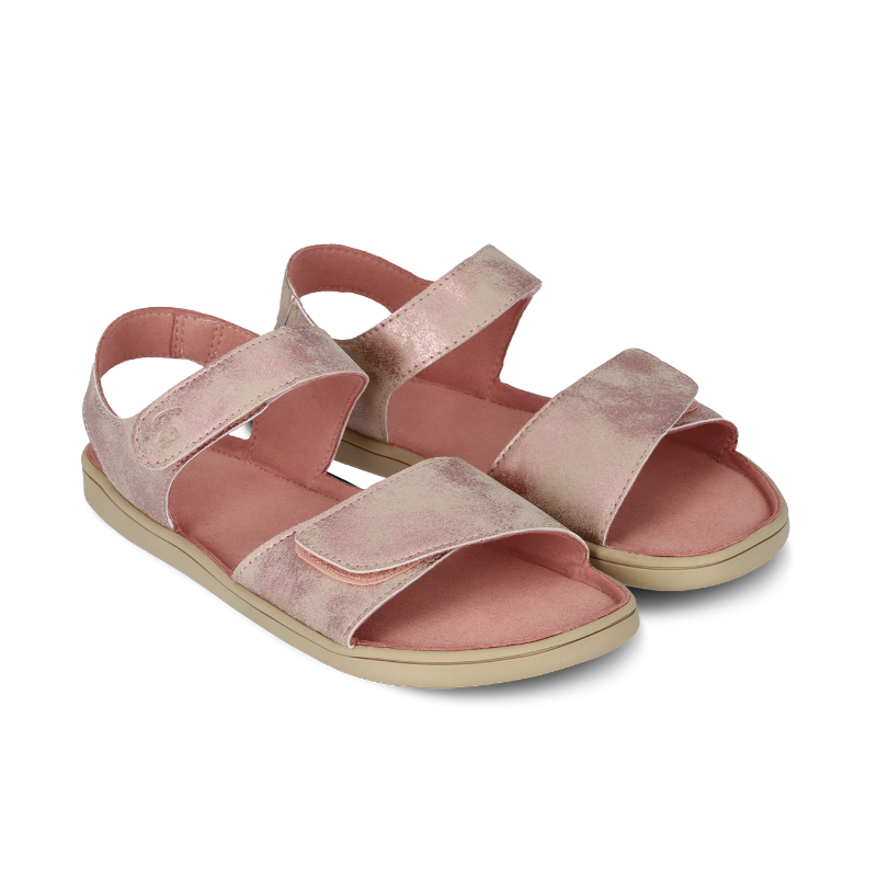 Be Lenka Miami Kids Coral Sparkle Barfuß-Sandale für Kinder