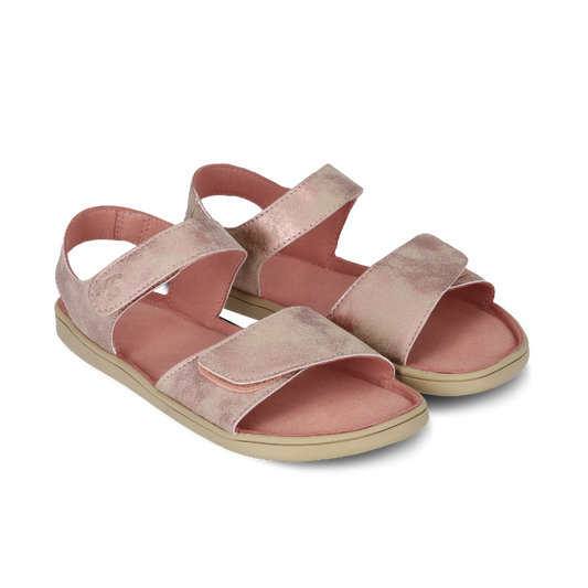 Be Lenka Miami Kids Coral Sparkle Barfuß-Sandale für Kinder