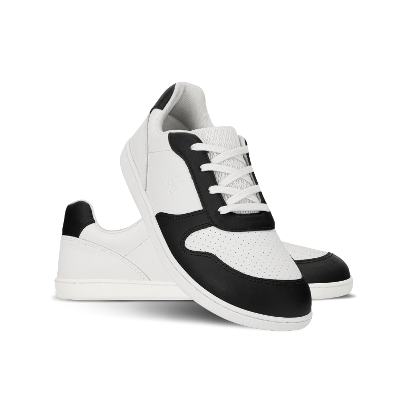 Be Lenka Scoot Junior White & Black Barfuß-Sneaker für Kinder