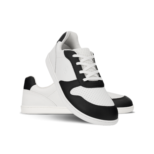 Be Lenka Scoot Junior White & Black Barfuß-Sneaker für Kinder