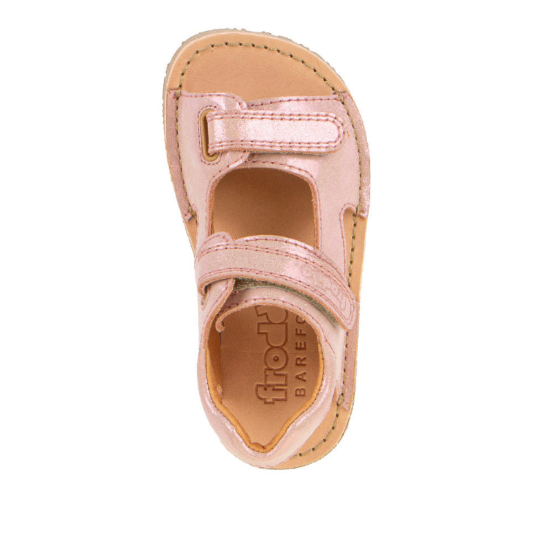 Chromfrei gegerbtes Leder der Froddo Barefoot Flexy Mini Pink Shine
