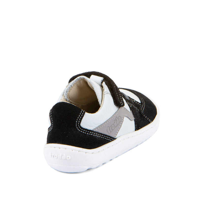 FRODDO Barefoot River White / Black – flexibler Barfuß-Ledersneaker