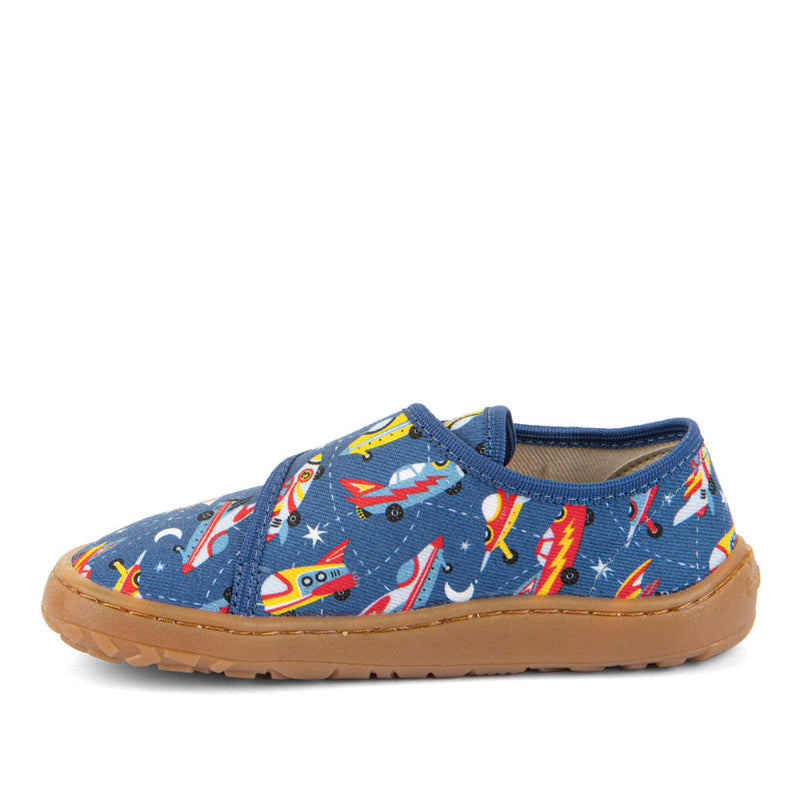 Textil-Obermaterial des Froddo Slippers Blue Electric
