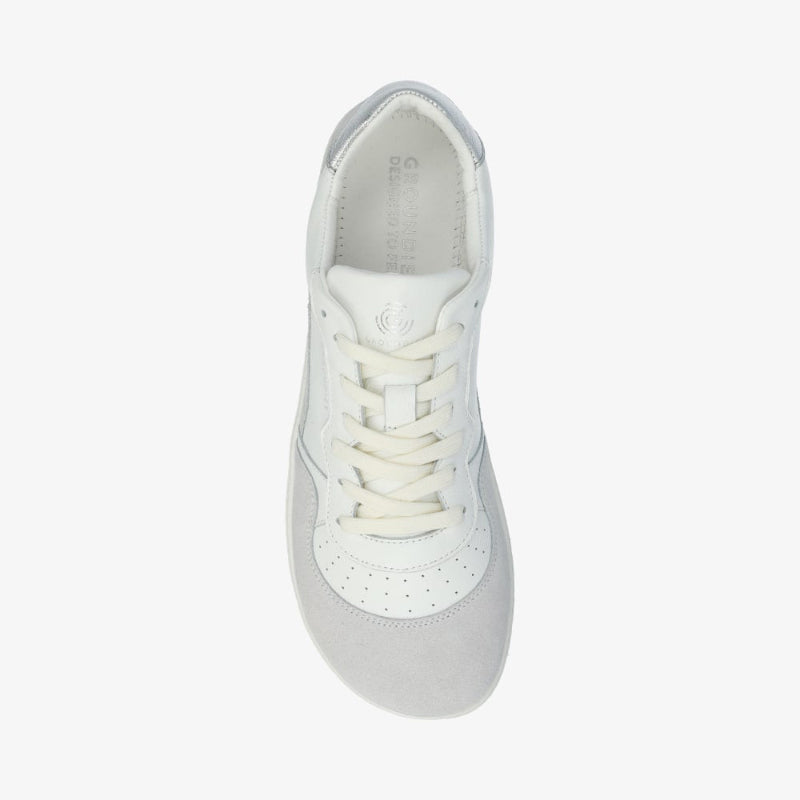 Groundies Nova GO1 White Silver Barfuß-Sneaker