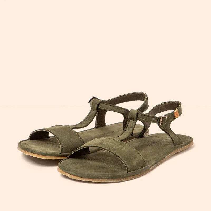 El Naturalista Satya Nobuck Kaki Leder-Sandale