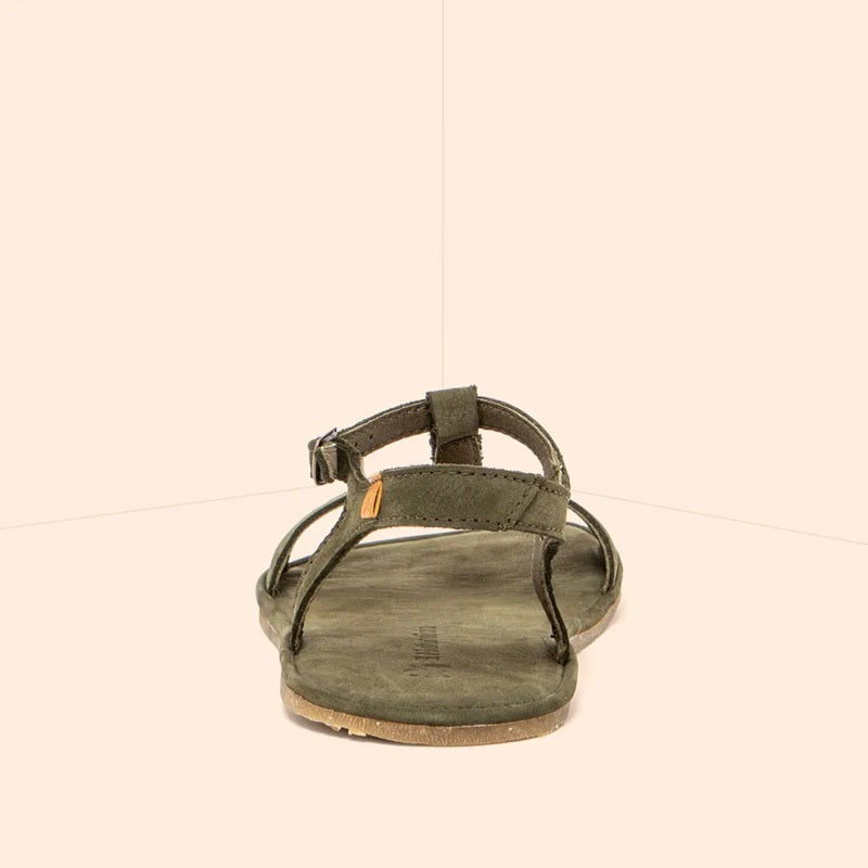El Naturalista Sandals Satya Nobuck Kaki – minimalistische Leder-Sandale