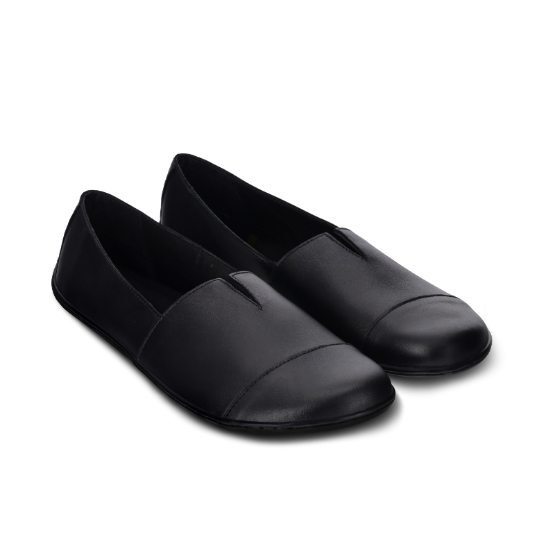 Be Lenka Rosaluna All Black Damen Barfuß-Mokassin aus Leder