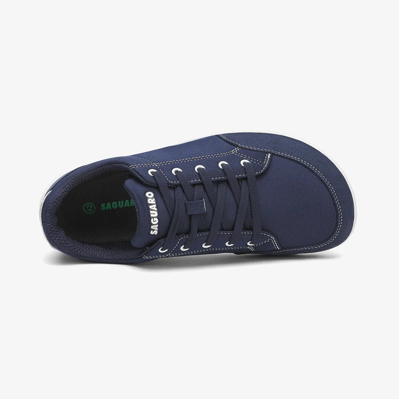 Breite Zehenbox und Oxford-Gewebe beim Saguaro Stellar II Blue