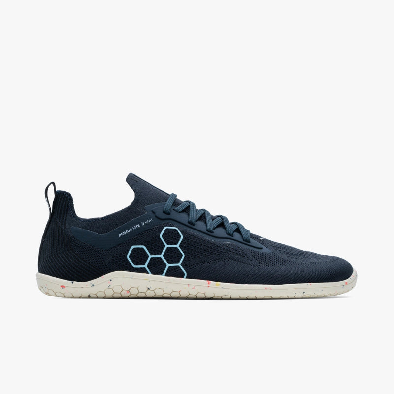 Vivobarefoot Primus Lite Knit Seitenansicht blau