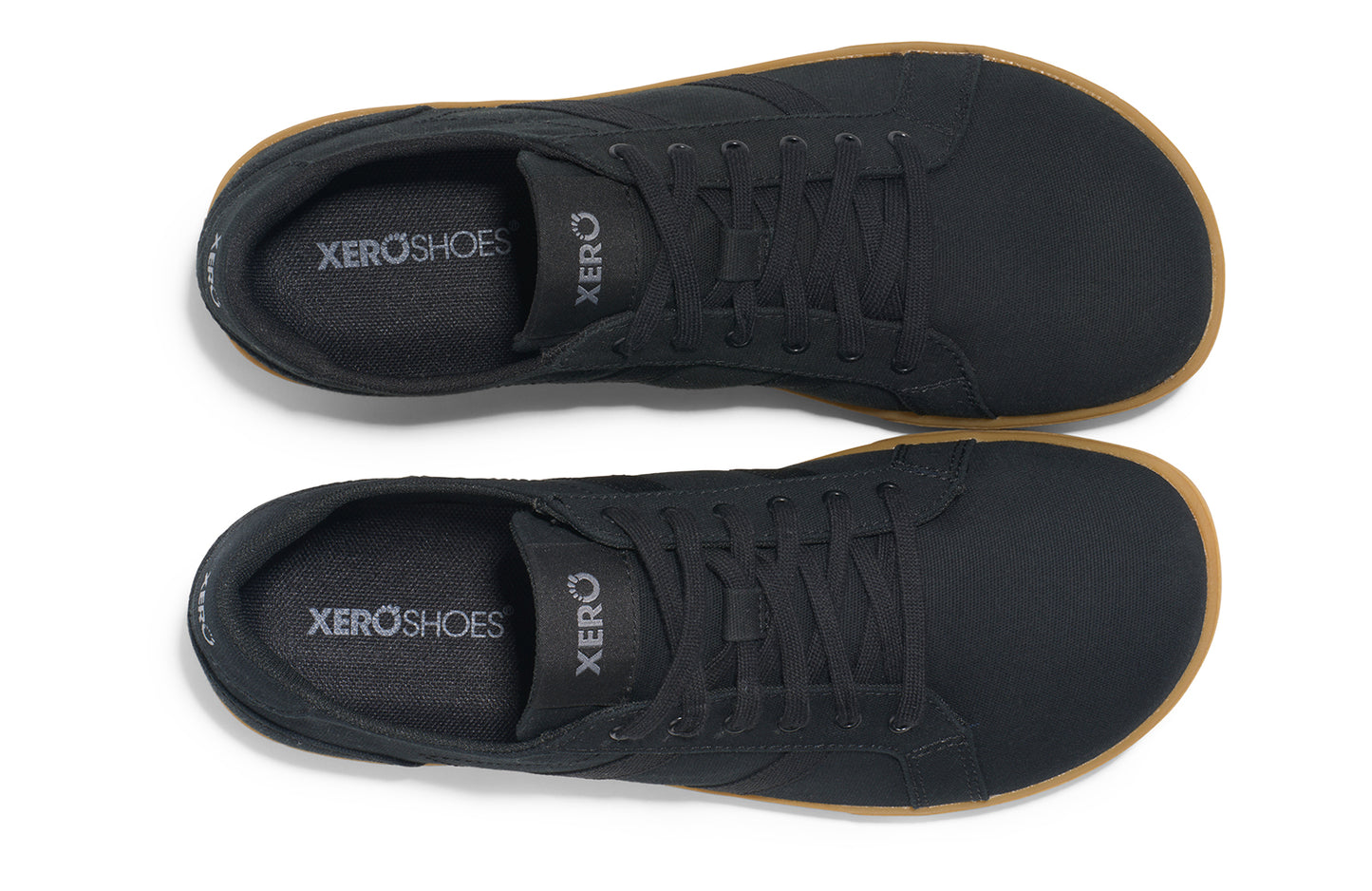 XERO SHOES Dillon Canvas Men Black / Gum – klassischer Barfuß-Sneaker aus Baumwolle