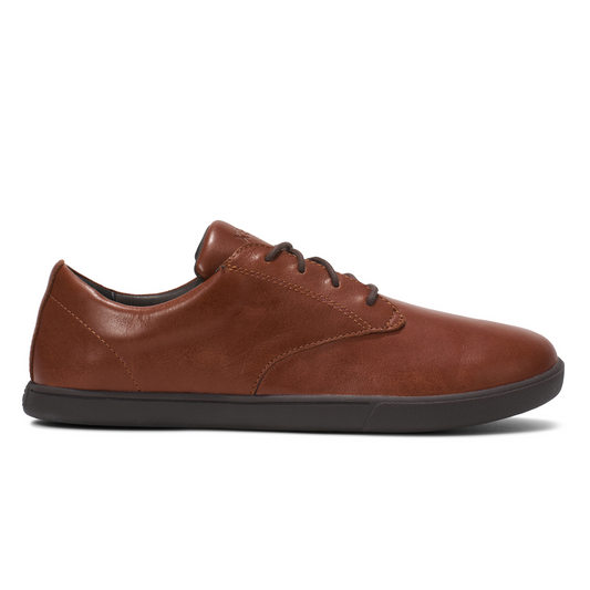Xero Shoes Glenn Dress Brown eleganter Barfuß-Halbschuh aus Leder