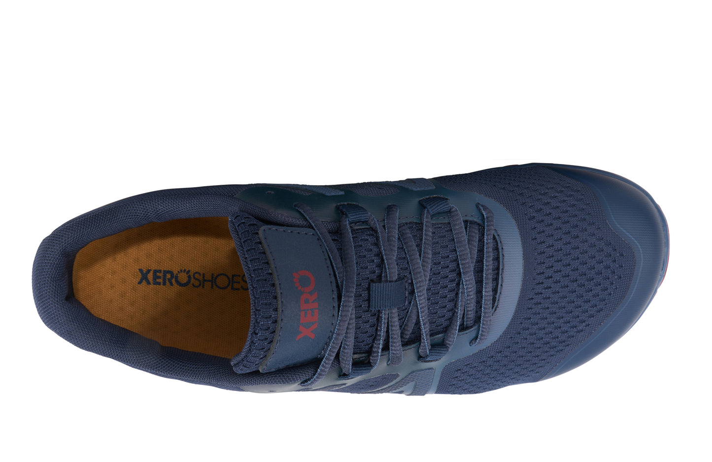 Sportliches Obermaterial des Xero Shoes HFS II Vintage Indigo Red Ochre