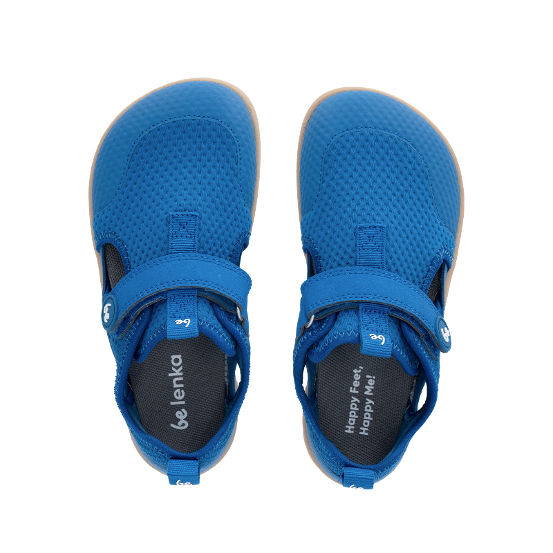 BeLenka Zest Kids Blue - Textil, Klettverschluss, Barfußsandalen Kinder

